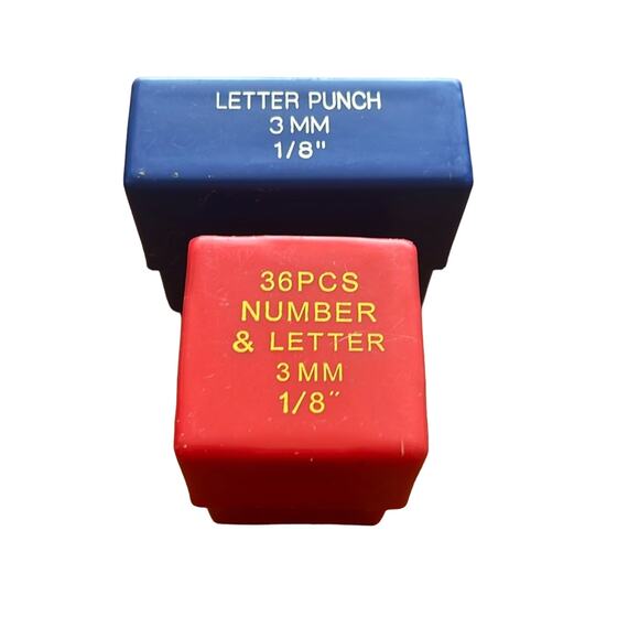 Vintage Letter and Number Metal Punch Set - Picture 1 of 2